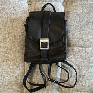 GREAT AMERICAN LEATHERWORKS BLACK BACKPACK BAG